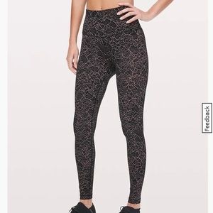 NWOT Lululemon Align Lacescape Spanish Rose High-Rise Full Length Leggings